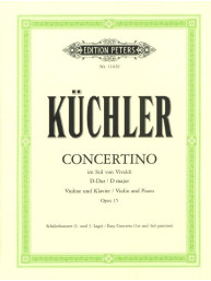 Ferdinand Küchler: Concertino D-Dur Op.15 (noty na housle, klavír)