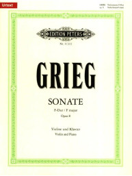 Edvard Grieg: Sonata F major op. 8/1 (noty na housle, klavír)