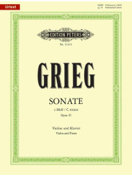 Edvard Grieg: Sonata No. 3 In C Minor, op. 45 (noty na housle, klavír)