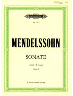 Felix Mendelssohn: Sonate F-moll Op.4 (noty na housle, klavír)
