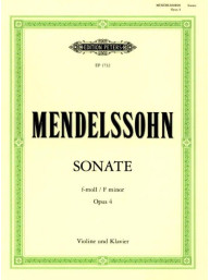 Felix Mendelssohn: Sonate F-moll Op.4 (noty na housle, klavír)