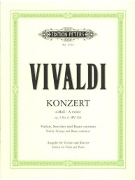 Antonio Vivaldi: Concerto In A Minor Op.3 No.6 RV 356 (noty na housle, klavír)