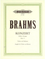 Johannes Brahms: Concerto in D Major Op.77 (noty na housle, klavír)