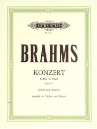 Johannes Brahms: Concerto in D Major Op.77 (noty na housle, klavír)