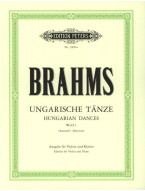 Johannes Brahms: Hungarian Dances WoO 1 Nos.1-12 (noty na housle, klavír)