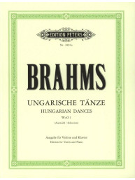 Johannes Brahms: Hungarian Dances WoO 1 Nos.1-12 (noty na housle, klavír)
