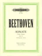 Ludwig van Beethoven: Sonata in F major op. 24 - Spring (noty na housle, klavír)