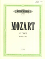 Wolfgang Amadeus Mozart: 12 Duos K496a/K487 (noty na housle)