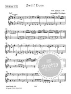 Wolfgang Amadeus Mozart: 12 Duos K496a/K487 (noty na housle)