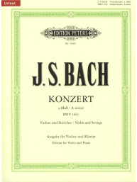Johann Sebastian Bach: Concerto No. 1 In A Minor BWV 1041 (noty na housle, klavír)
