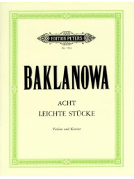 Natalja Baklanova: Acht leichte Stücke (noty na housle, klavír)