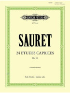 Emile Sauret: 24 Etudes Caprices, Op. 64 (noty na housle)