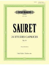 Emile Sauret: 24 Etudes Caprices, Op. 64 (noty na housle)