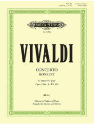 Antonio Vivaldi: Concerto No. 3 in G RV 310 (noty na housle, klavír)
