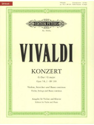 Antonio Vivaldi: Concerto in G, Op.7 Book 2 No.2, RV 299 (noty na housle, klavír)
