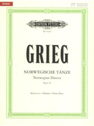 Edvard Grieg: Norwegian Dances Op. 35 (noty pro čtyřruční klavír)