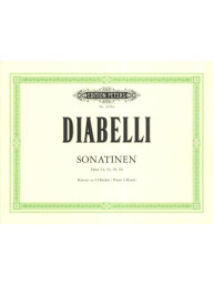Anton Diabelli: 5 Sonatinas Op. 24, 54, 58, 60 (noty na čtyřruční klavír)