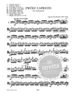 Auguste Franchomme: 12 Capricen op. 7 (noty na violoncello)