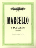 Benedetto Marcello: 6 Sonatas (noty na violoncello, basso continuo)