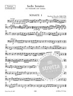 Benedetto Marcello: 6 Sonatas (noty na violoncello, basso continuo)