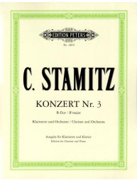 Carl Stamitz: Concerto No. 3 B-flat major (noty na klarinet, klavír)