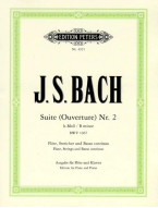 Johann Sebastian Bach: Suite (Ouverture) Nr. 2 h-Moll BWV 1067 (noty na příčnou flétnu, klavír)