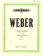 Carl Maria von Weber: 7 Variations Op.33 (noty na klarinet, klavír)