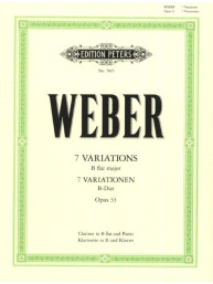 Carl Maria von Weber: 7 Variations Op.33 (noty na klarinet, klavír)