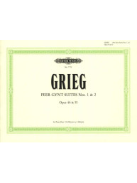 Edvard Grieg: Peer Gynt Suite 1/2 Op.46 55  (noty na čtyřruční klavír)