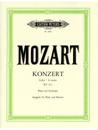W.A Mozart: Concerto In G Major KV313 (noty na příčnou flétnu, klavír)