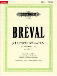 Jean-Baptiste Bréval: 3 Easy Sonatas Op.40 (noty na violoncello, klavír)