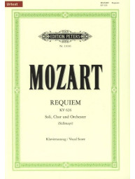 W.A. Mozart: Requiem In D Minor K626 (noty na klavír, sborový zpěv)