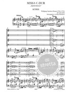 W.A. Mozart: Missa Brevis In C K220 'Sparrow Mass' (noty na klavír, sborový zpěv)
