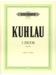 Friedrich Kuhlau: 3 Duos Op.80  (noty na příčnou flétnu)