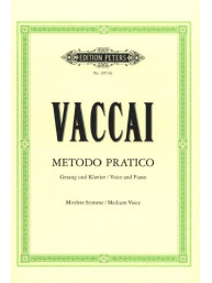 Nicola Vaccai: Metodo Pratico - Medium Voice (noty na klavír, zpěv)