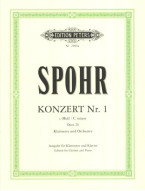 Louis Spohr: Clarinet Concerto No. 1 in C minor op. 26 (noty na klarinet, klavír)
