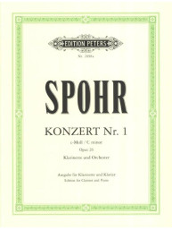 Louis Spohr: Clarinet Concerto No. 1 in C minor op. 26 (noty na klarinet, klavír)