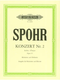 Louis Spohr: Clarinet Concerto No.2 in E flat minor Op.57 (noty na klarinet, klavír)