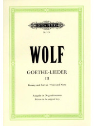 Hugo Wolf: Goethe-Lieder 3 - High or Medium Voice (noty na klavír, zpěv)