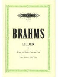 Johannes Brahms: Lieder 2 - High Voice (noty na klavír, zpěv)