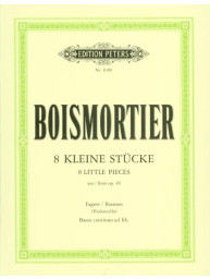Joseph Bodin de Boismortier: 8 Little Pieces from Op.40 (noty na fagot, klavír)
