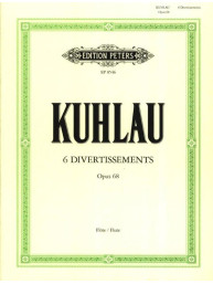 Friedrich Kuhlau: 6 Divertissements Op.68 (noty na příčnou flétnu)