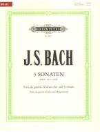 Johann Sebastian Bach: 3 Sonaten BWV 1027 1028 1029 (noty na violoncello, cembalo)