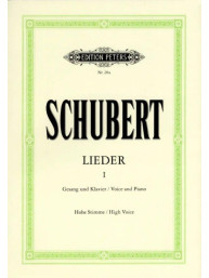 Franz Schubert: Lieder 1 – High Voice (noty na klavír, zpěv)