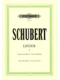 Franz Schubert: Lieder 1 – Very Low Voice (noty na klavír, zpěv)