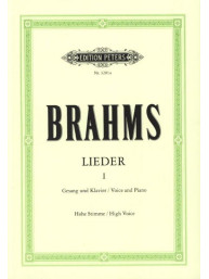 Johannes Brahms: Lieder 1 - High Voice (noty na klavír, zpěv)