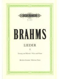 Johannes Brahms: Lieder 1 - Medium Voice (noty na klavír, zpěv)