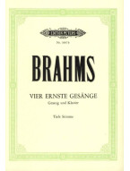 Johannes Brahms: 4 Serious Songs Op. 121 - Low Voice (noty na klavír, zpěv)