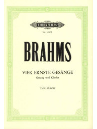 Johannes Brahms: 4 Serious Songs Op. 121 - Low Voice (noty na klavír, zpěv)