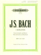 Johann Sebastian Bach: Drei Sonaten BWV 1027-1029 (noty na violu, klavír)